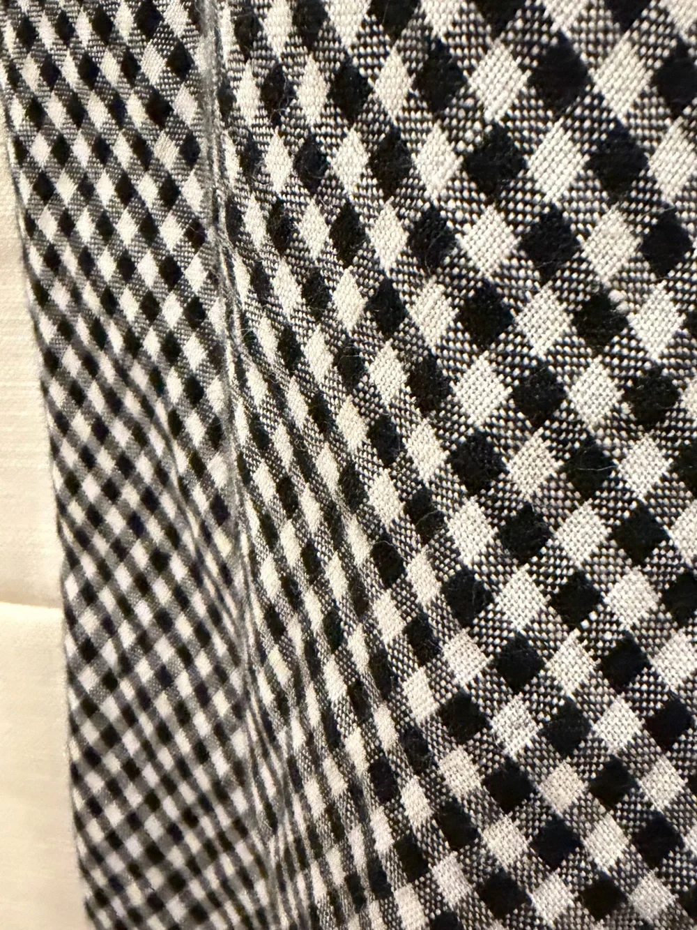 J. Crew Black & White Gingham Maxi Slip Dress